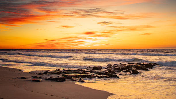 Jersey Shore sunset coastline