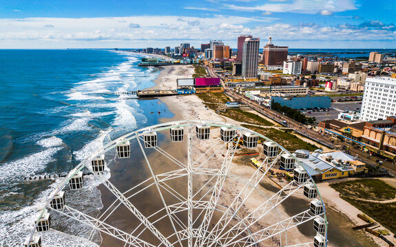 Jersey Shore beach aerial view
